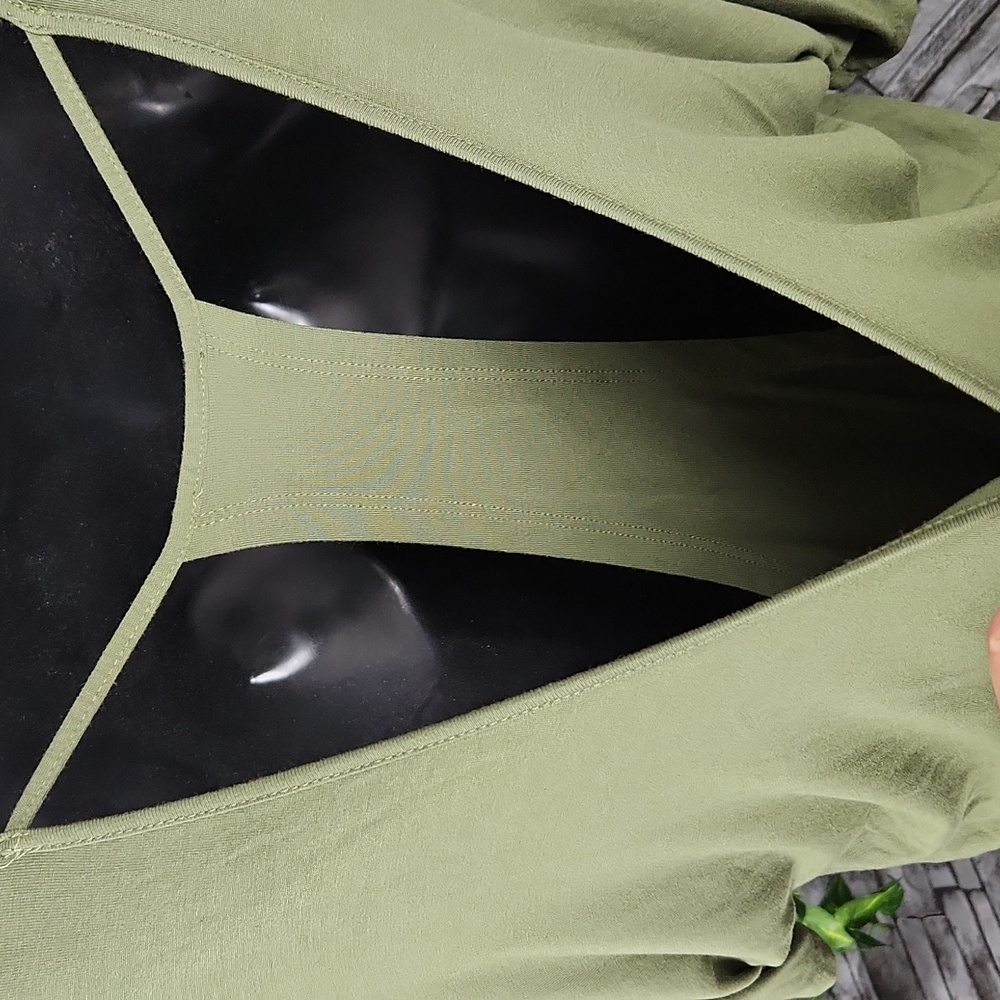 Venus Olive Green Open-Back Strappy Top - Picture 4 of 8